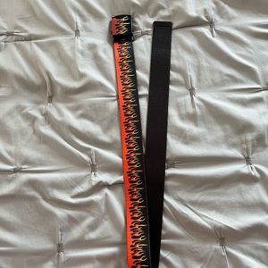 Fire printed buckle belt